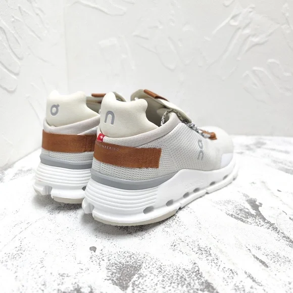 On Running White and Brown Sneakers - Picture 6 of 10